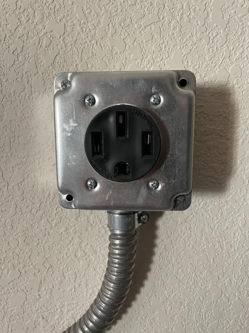 NEMA 14-50 outlet installed for Smart Home Electrical in Meadowbrook